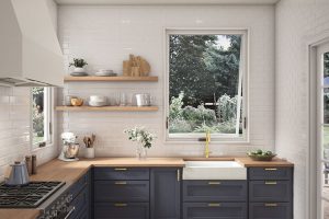 kitchen door and window